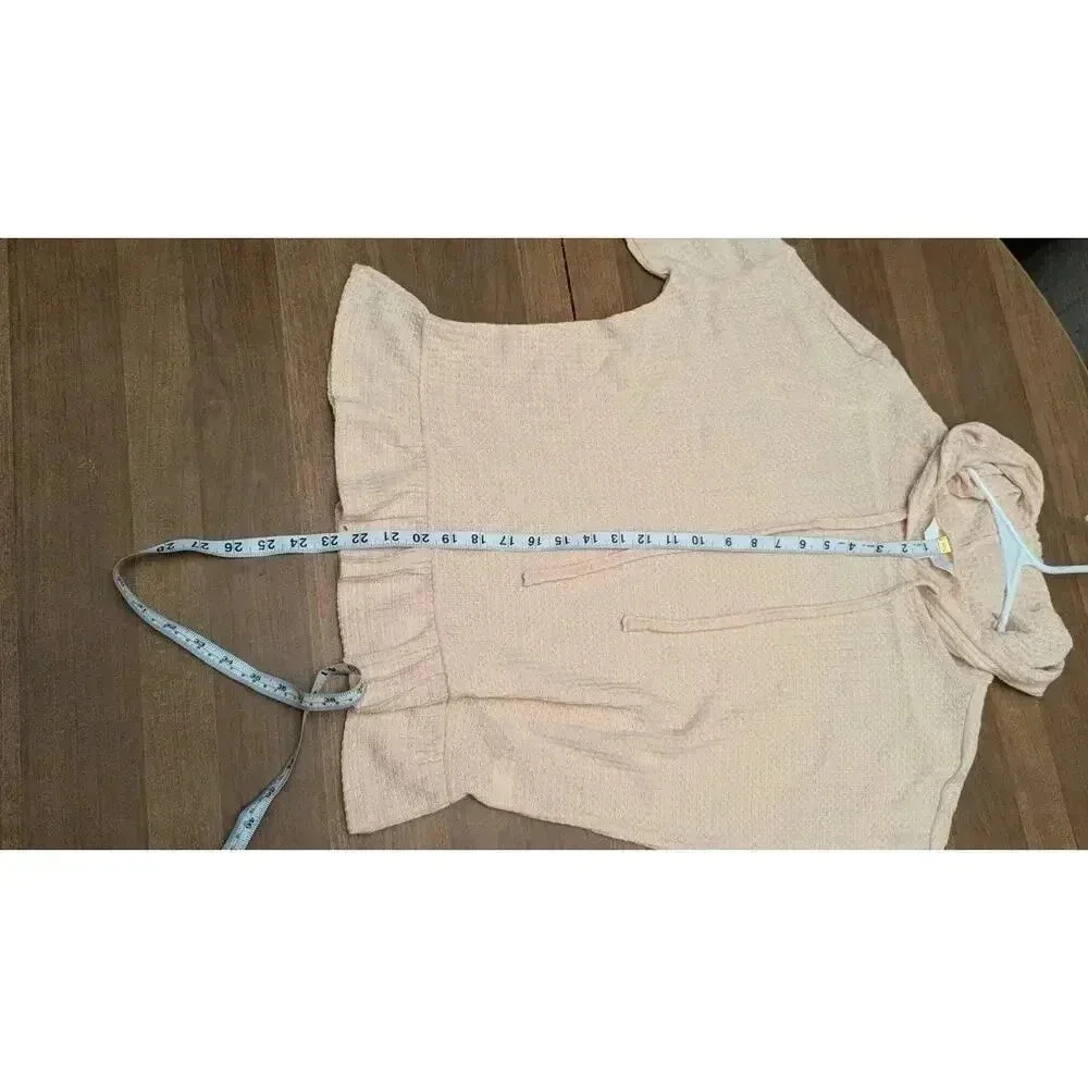 Women's waffle knit cream hoodie by Lauren Conrad size M - Picture 6 of 6